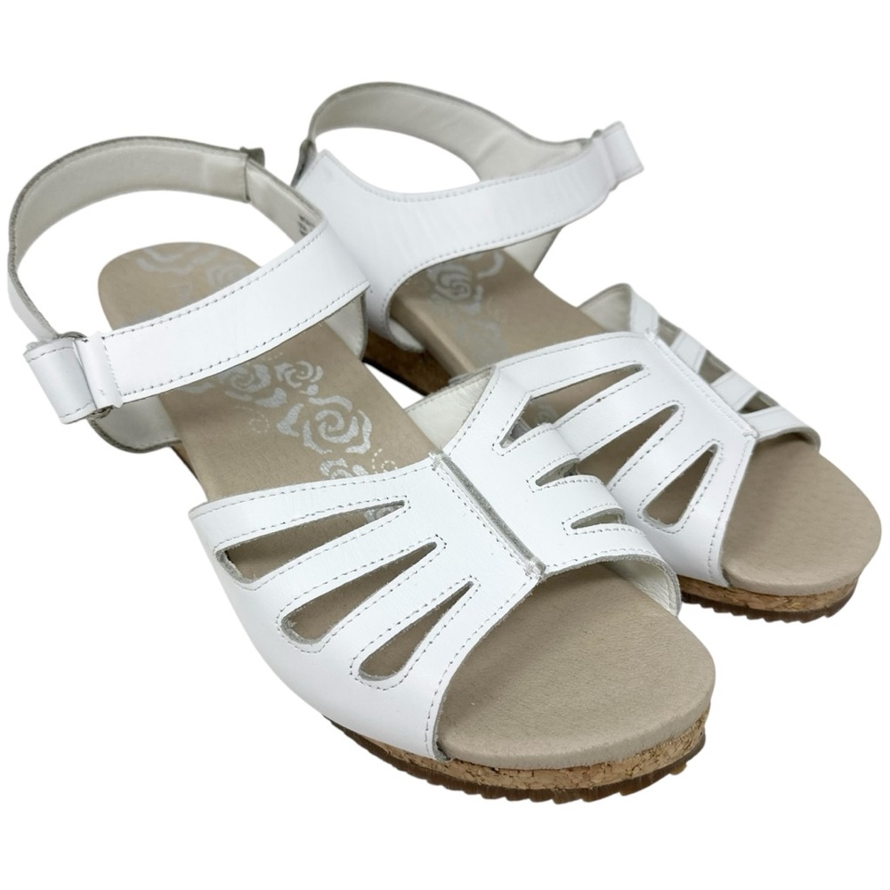NEW Propét Women's Maya Strappy Wedge Sandal White Size 11 X (2E) X-Wide